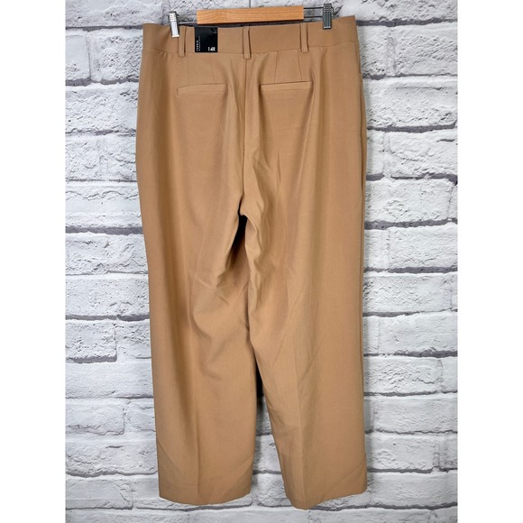 TORRID Women's 14 Tan Structured Wide Leg Dress Pants Career Work Trousers NWT - Picture 3 of 8